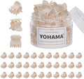 YOHAMA 36Pcs Beige Mini Hair Claw Clips for Women&Girls, Strong Bangs Clips by YOHAMA