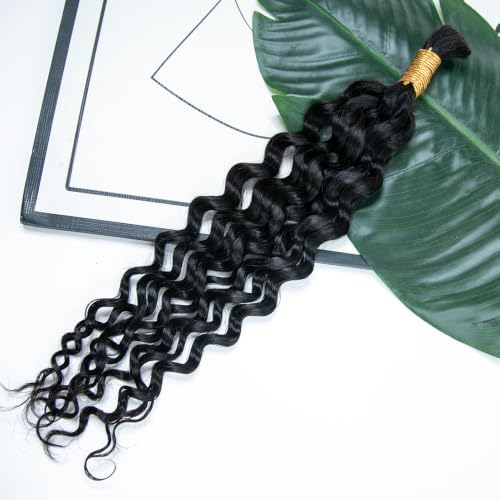 YWIGS Water Wave Human Braiding Hair for Boho Braids NC 50Grams 18inch - Image 6