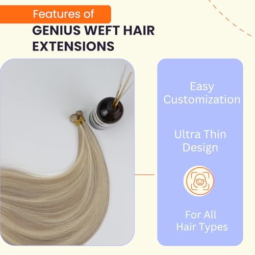 Full Shine Genius Weft Hair Extensions Human Hair for Women 20 Inch 120g - Image 3