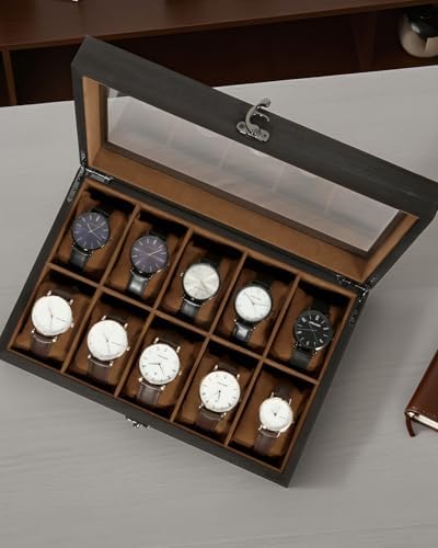 Uten 10 Slot Watch Case with Glass Display, Gift Idea - Image 6