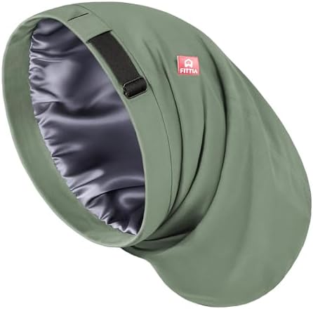 Large Satin Bonnet for Men Sleeping, Dreadlocks Loc Cap for Curly Wave Long by FITTIA