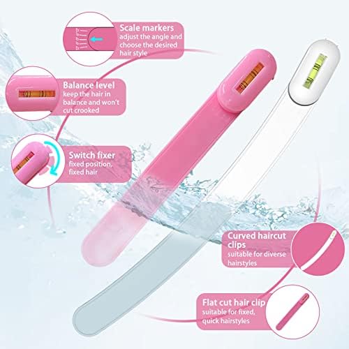 Professional Hair Cutting Scissors Kit for Women & Kids - 3-Piece Hair Cutting Tools, Stylist Barber Scissors for Bangs, Layers, Split Ends - Home Haircut Kit (Pink) - Image 2