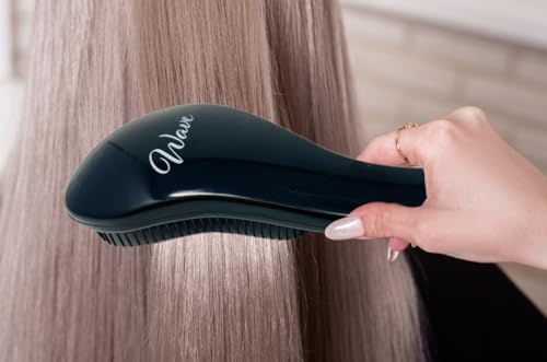 Wave Detangling Brush – Pack of 2, Black | Detangler Hair Brush for Curly, Wavy, Thick or Wet Hair | Flexible Bristles for Easy Glide, Anti-Breakage & Pain-Free Styling - Image 2