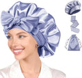 Womens Hair Bonnets Satin Bonnet for Sleeping Silk Bonnets Curly Hairs Braids Silky Sleep Caps with Long Soft Tie Band by WJingYiJia