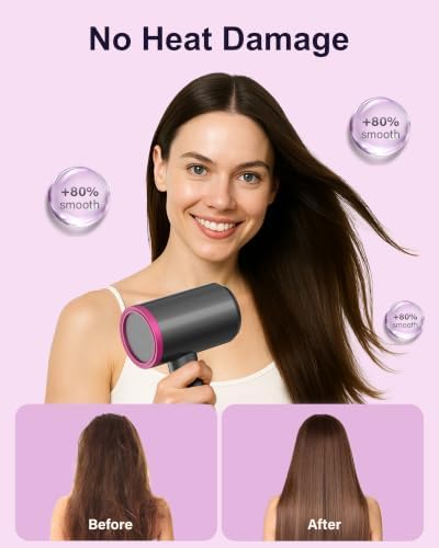 ANNLARY Hair Dryer Blow Dryer with Diffuser, Plasma Ion Hairdryer with Comb - Image 6
