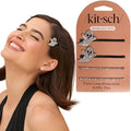 Kitsch Extra Long Metal Rhinestone Bobby Pins - 4pc Set by Kitsch