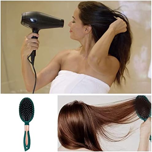Anti-Static Hair Brush Set - Oval, Round, Vent, Detangling and Paddle Combs for Wet or Dry Hair - Massage and Shine for Women, Men, Kids - Image 7