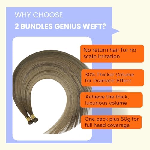 Full Shine Hand Tied Weft Hair Extensions Human Hair 24 Inch 120g - Image 5