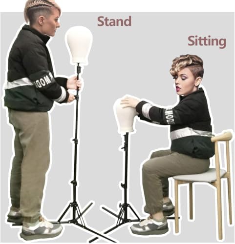 SZCY LLC Mannequin Head Stand, Adjustable Foldable Wig Stand Tripod, Reinforced Metal Mannequin Head Tripod Stand for Cosmetology Hairdressing Training(No Mannequin Head Included!) - Image 6