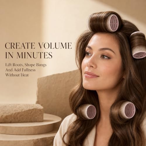 HYOUJIN 18pcs Self-Grip Thermal Hair Rollers Set,Curlers for Women Curls - Image 4