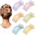 French Flat Hair Clips for Women 6pcs Hair Claw Clips for Thick or Thin Hair Matte Claw Clips for Girls Barrettes Non-Slip Strong Hold Hair Accessories for Women (Ice Cream) by Artchita