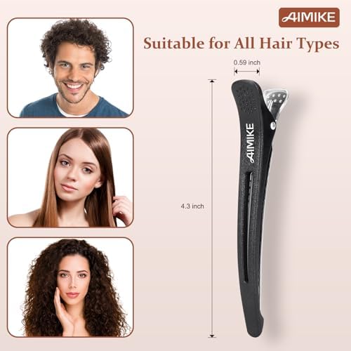AIMIKE Hair Clips for Styling Sectioning, Barbers & Home Hair Cutting - Image 2