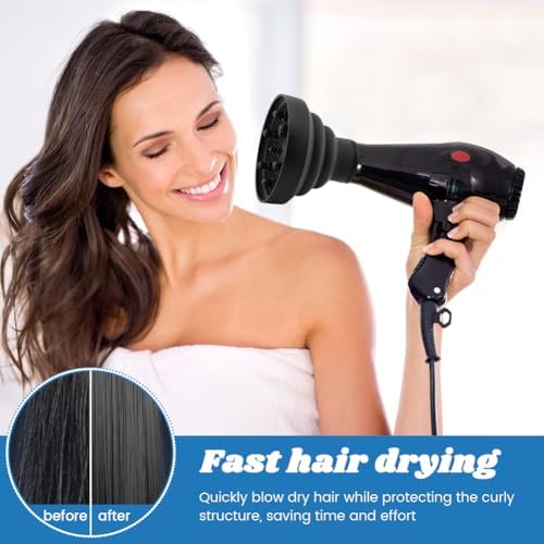 Collapsible Hair Dryer Diffuser for Nozzle 1.57 to 1.96 inches - Image 6