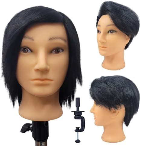 Barber Male Men Black Human Hair Mannequin Head by LeticiaLLC--FreedomLove