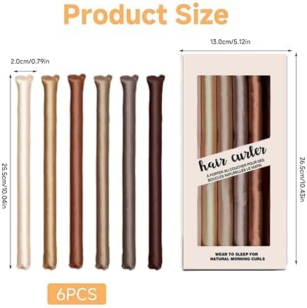 6Pcs Overnight Heatless Hair Curler Blowout Rods Jumbo Soft Hair Curler - Image 2