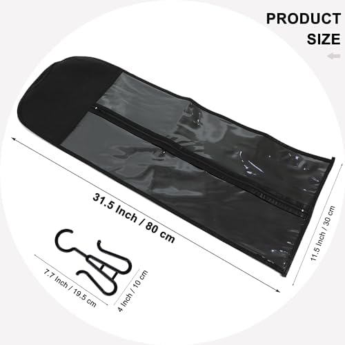 3Pcs Wig Hanger Wig Holder Hair Extension Holder Wig Bags Extra Long Wig Storage Bags with Hanger, Hair Extension Storage Wig Storage for Multiple Wigs Hair Extensions, Wigs & Accessorie - Image 2