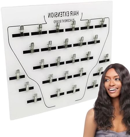 Extension Holder - Acrylic Hair Extension Organizer, Styling Hair Separator Board | Hair Tinsel Storage Plate with Clip for Wig Grafting, Sectioning, and Display for Home & Salon Use - Image 6
