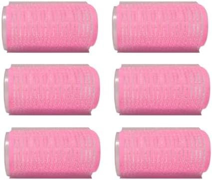 6-Pack Self-Grip Hair Rollers, 30mm-32mm (1"-1.2") Volume Curlers, Random Color by Unknown