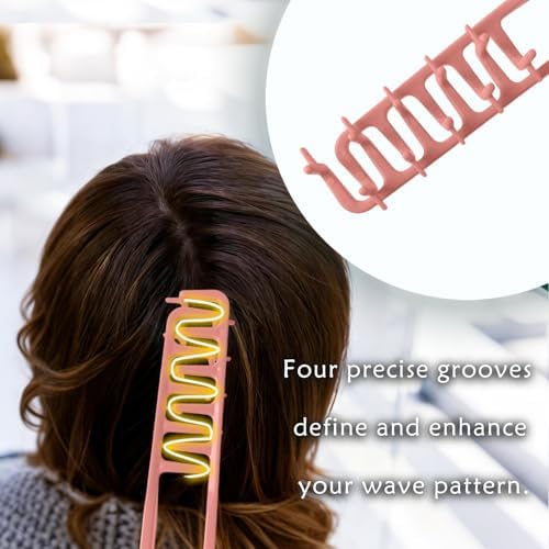Texture Comb for Volumizing & Styling, Wide Tooth Comb for Curly Hair Men & Women, Anti-Frizz Root Lifting Styling Tool (Pink) - Image 5