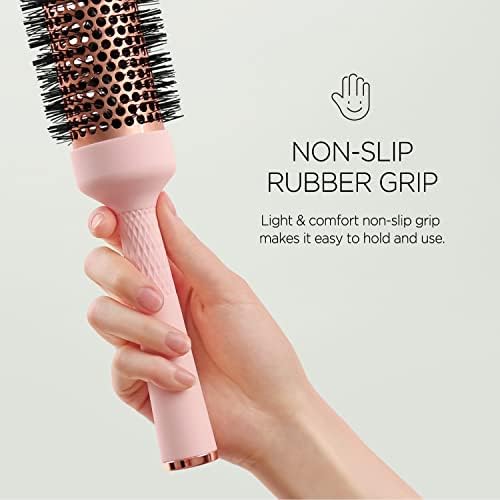 Magic Curling Round Brush(1.7 Inch), Non-electronic, Self-Standing Round Quick Styling Brush, Great Blowout, Ceramic Coated/Ionic Thermal Barrel, Blowout Volume, Wave Styler - Image 4