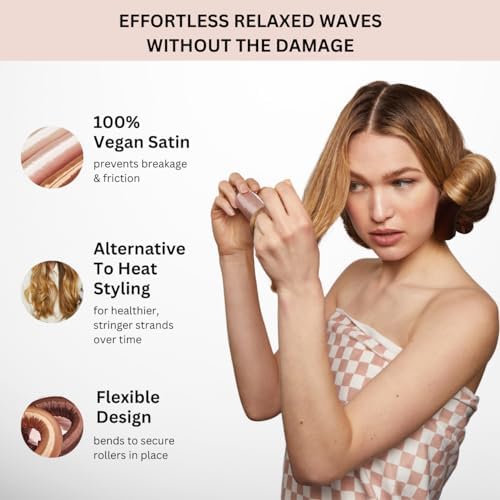 Kitsch Jumbo Satin Heatless Flexi Rods (4 pcs) and Continuous Spray Bottle (Terracotta) Bundle with Discount - Image 4