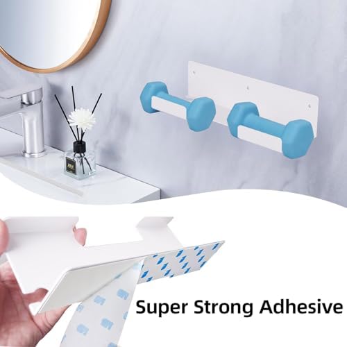Straightener Holder, 2-Pack Stainless Steel Hair Tool Organizer, Hair Dryer Holder Wall Mount for, Adhesive Curling Iron holder, Straightener Storage for Bathroom White - Image 4