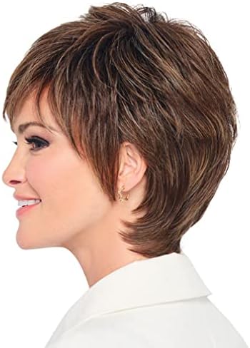 Raquel Welch Fierce And Focused Hand Tied Short Bob Wig by Hairuwear, Average Size Cap, RL10/12 Sunlit Chestnut - Image 4