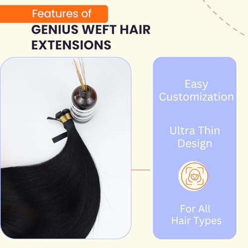 Full Shine Genius Weft Hair Extensions Human Hair 18 Inch 100g - Image 3