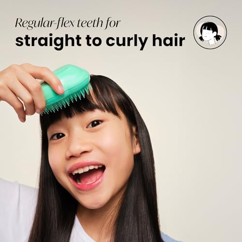 Tangle Teezer Original Detangler Mini Hair Brush for Kids, Paradise Green - Image 4