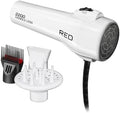 Red by Kiss Handle-Less Ceramic Tourmaline Hair Dryer, 1875W Ergonomic Grip, White, Includes 3 Attachments, For Detangling, Straightening, and Frizz-Free Shine by REDbyKISS