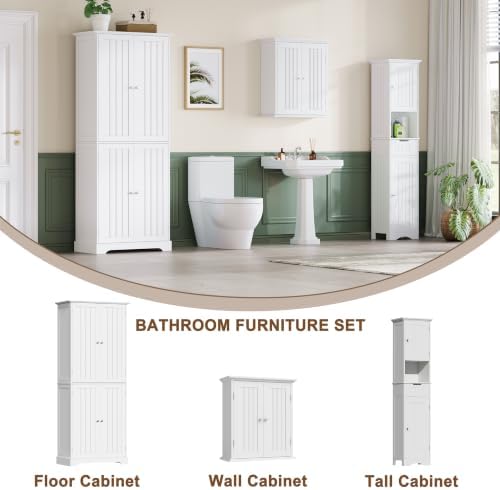 ChooChoo Bathroom Floor Cabinet with Adjustable Shelves - Image 5