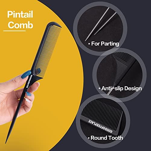 3 PCS Rat Tail Combs with Fine Tooth for Braiding,Parting - Image 3
