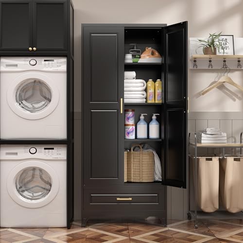 SteeLoong 75" Metal Storage Cabinet with Doors and 3 Adjustable Shelves - Image 6