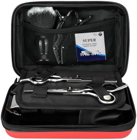 Professional Hair Cutting Scissors Shears Kits, 10 pcs Hair Cutting Kit Includes Barber Bag, Thinning Scissors, Combs, Razor Blades, Neck Duster, Clips for Salon & Home/Men/Women/Kids - Image 7