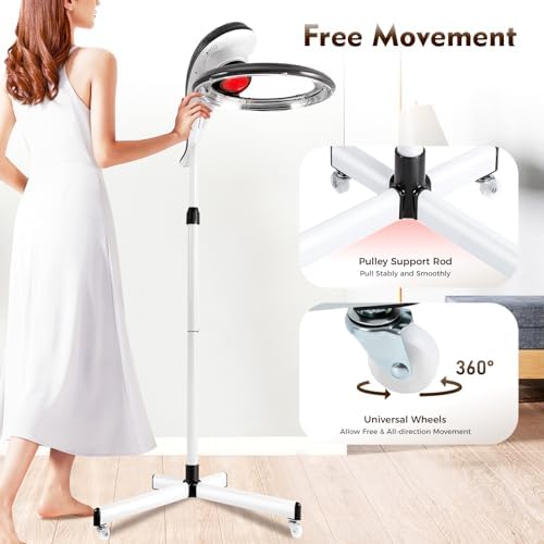 3-in-1 Orbital Rotating Hair Processor, Portable Removable Hood Dryer, Multifunctional Adjustable Hair Steamer, Vertical Professional Styling Infrared Hair Dryer, 950W for Salon Home Use, Gray - Image 6