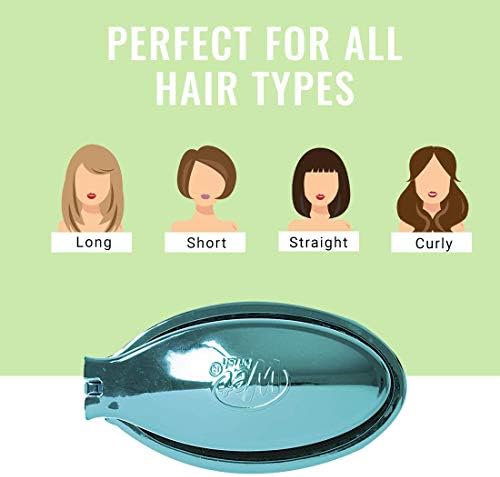 Wet Brush Pop Go Detangler, Blue Teal - Foldable, On-The-Go Design, Travel Brush, Ultrasoft IntelliFlex Bristles, Detangling Hairbrush, Built-In Mirror Handle, Wet & Dry, All Hair Types (Pack of 2) - Image 3