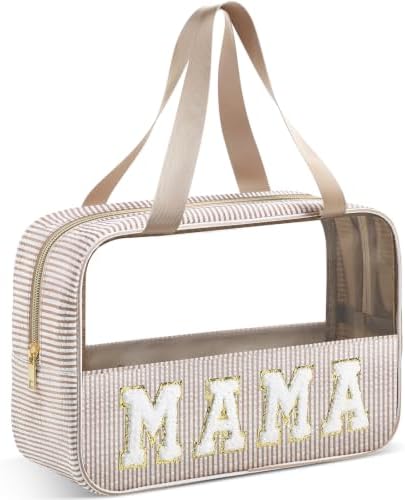 Sanwuta Clear Seersucker Mama Bag, Khaki by Sanwuta