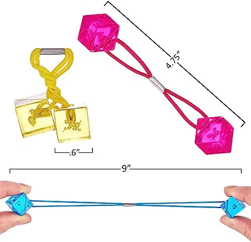 20pc Cube Ponytailers Assorted Ponytail Cubes Twin Bead Hair-Value-Fun - Image 3