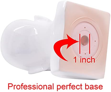 FanLin Male Mannequin Head Professional Manikin Head for Display Wigs Hats Headphone Mask Sunglasses Jewelry and Scravat Display Stand (Light white) - Image 6