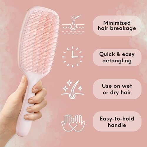 Lily England Pink Hair Brush for Women Detangling for Curly Wet & Dry Hair - Image 3
