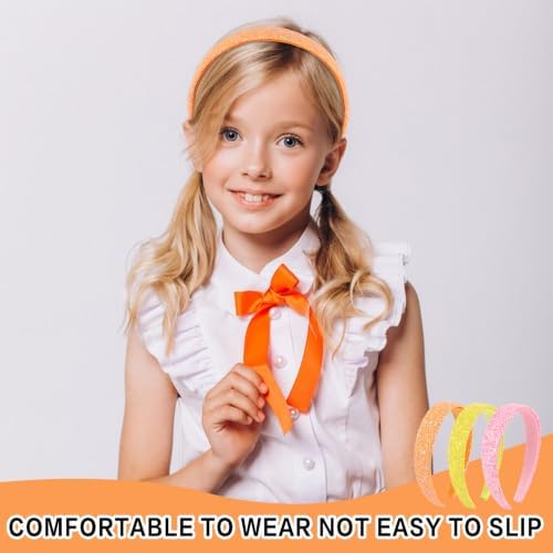 Headbands for Girls, 3 Pack Sparkly Glitter Toddler Girls Headbands - Image 4