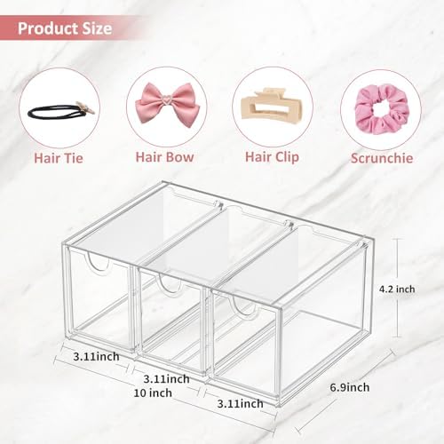 Hair Accessories Organizer for Girls with 3 Drawers Box - Image 2