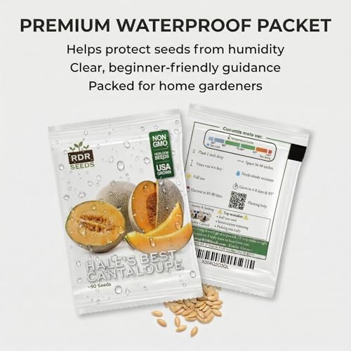 50 Hale's Best Cantaloupe Seeds for Planting - Sweet Aromatic Heirloom, Non-GMO, USA Grown by RDR Seeds - Image 7