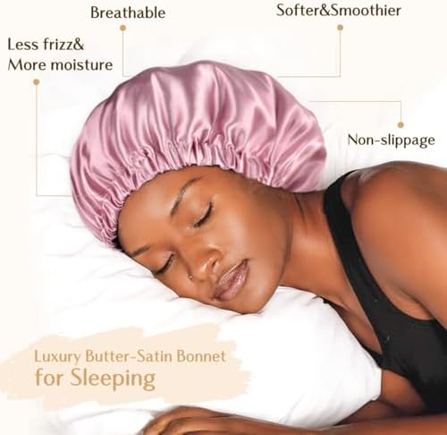 YANIBEST Adjustable Satin Bonnet to Reduce Frizz, Silk Feeling Hair Wrap - Image 2