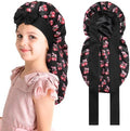 AWAYTR Kids Bonnets for Girls - Satin Long Hair Braid Bonnet for Sleeping by AWAYTR