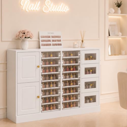 Nail Polish Storage Jewelry Display Cabinet with 19 Acrylic Drawers by TAMUNE