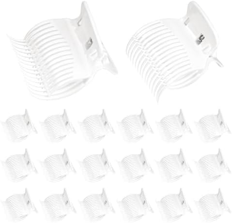 20 Pcs Hot Roller Clips for Hair, Curler Claw Clip for Women Hair Section Styling (White, 2inch) by yuntop