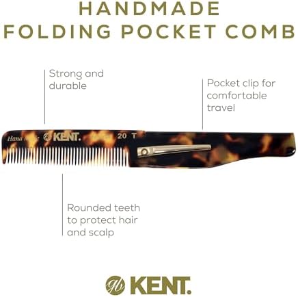Kent 20T TY Handmade Folding Pocket Comb for Men, Fine Tooth Hair Comb Straightener for Everyday Grooming Styling Hair, Beard or Mustache, Use Dry or with Balms, Saw Cut Hand Polished, Made in England - Image 4