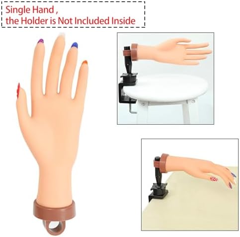 FU SHEN Practice Hand for Acrylic Nails,Mannequin Hands for Nails Practice,Nail Art Hand Nail Training Hand Nail Fake Hand Nail Hand Practice Acrylic Nail Hand 1Pcs Nude Hand - Image 2