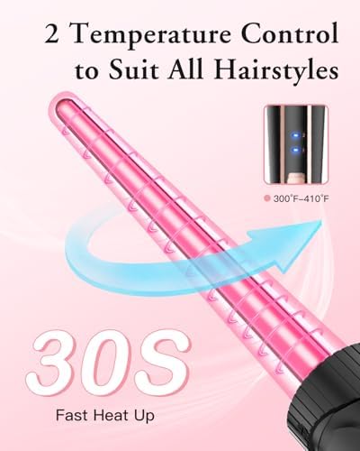 BESTOPE PRO 5 in 1 Curling Iron, Curling Wand Set with Negative Ion Thermal Brush and 4 Interchangeable Ceramic Curling Irons (0.35“-1.5”), Fast Heating Crimper Hair Tool in All Hair Type, Women Gifts - Image 6